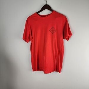 QuikSilver Men’s Short Sleeve Cotton Tee Shirt Red Size Large